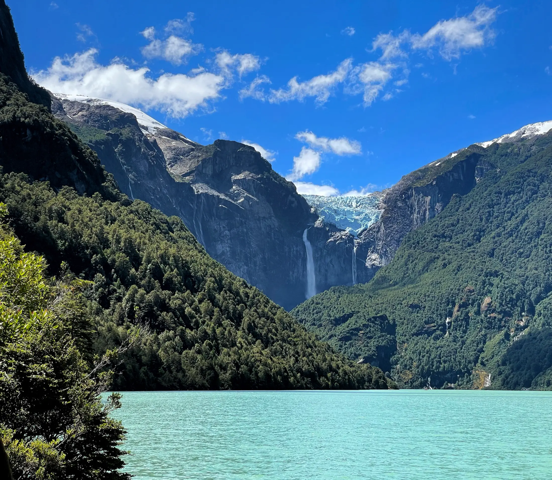 A person using a laptop computer